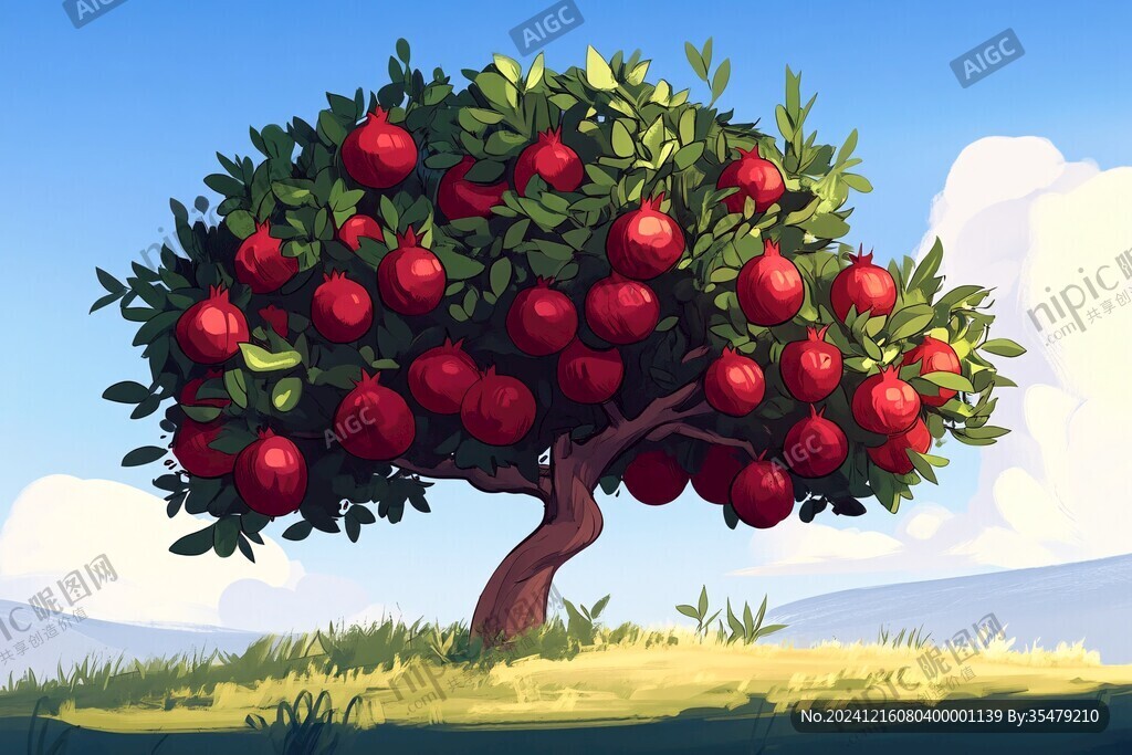 枸杞林插画