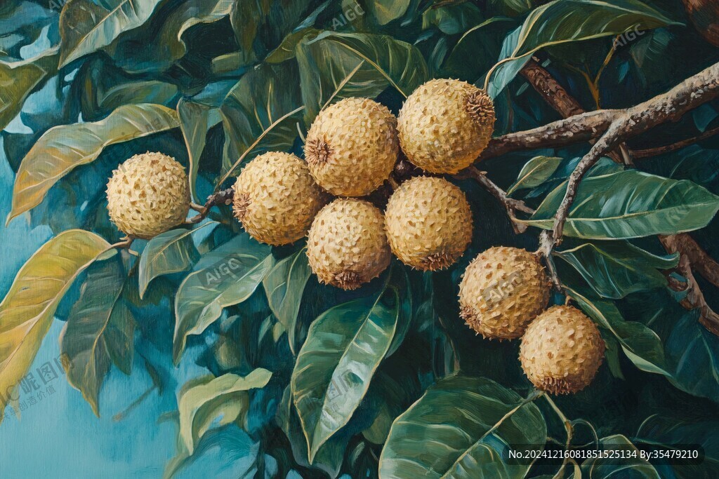 荔枝油画