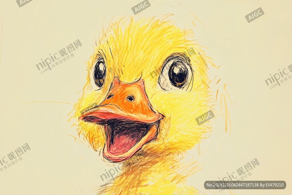小鸭手绘