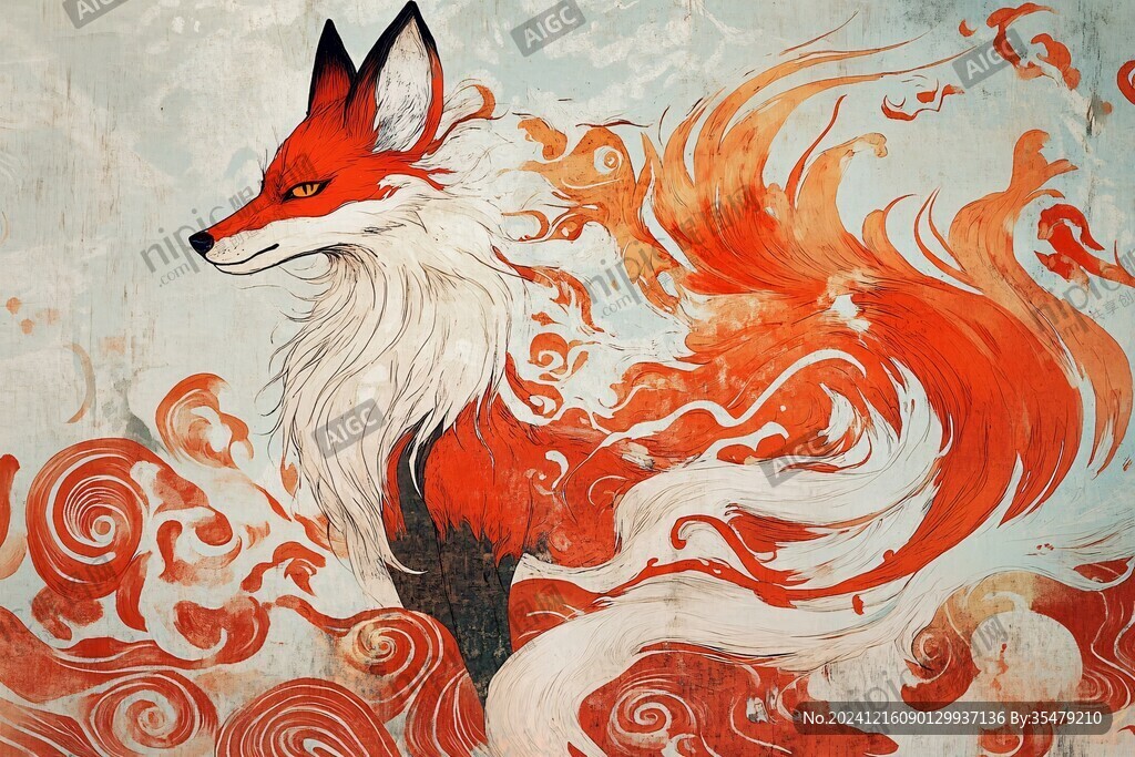 九尾狐插画
