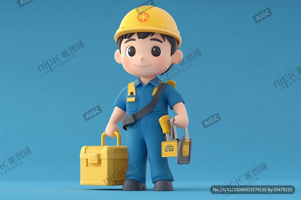 卡通开心工匠头像