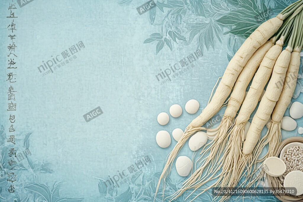 人参背景海报