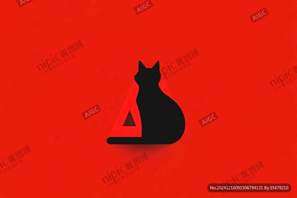 极简猫logo