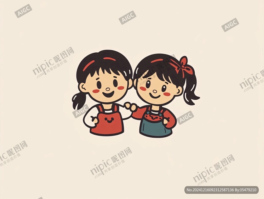 q版卡通姐妹