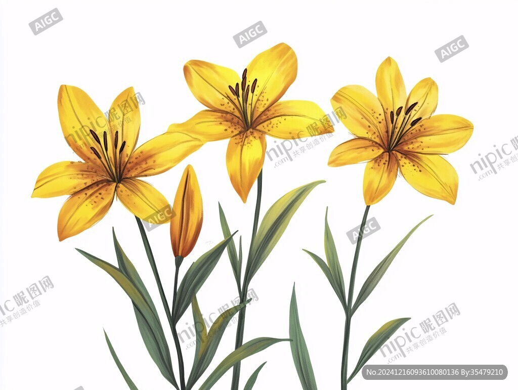 黄花菜插画
