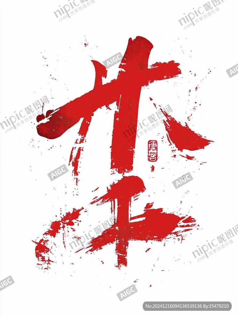 毛笔字水木清华