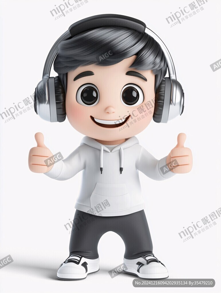 广播主持卡通形象