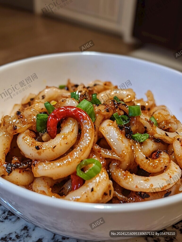 家烧鱿鱼圈