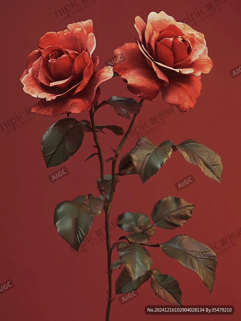 3d玫瑰花