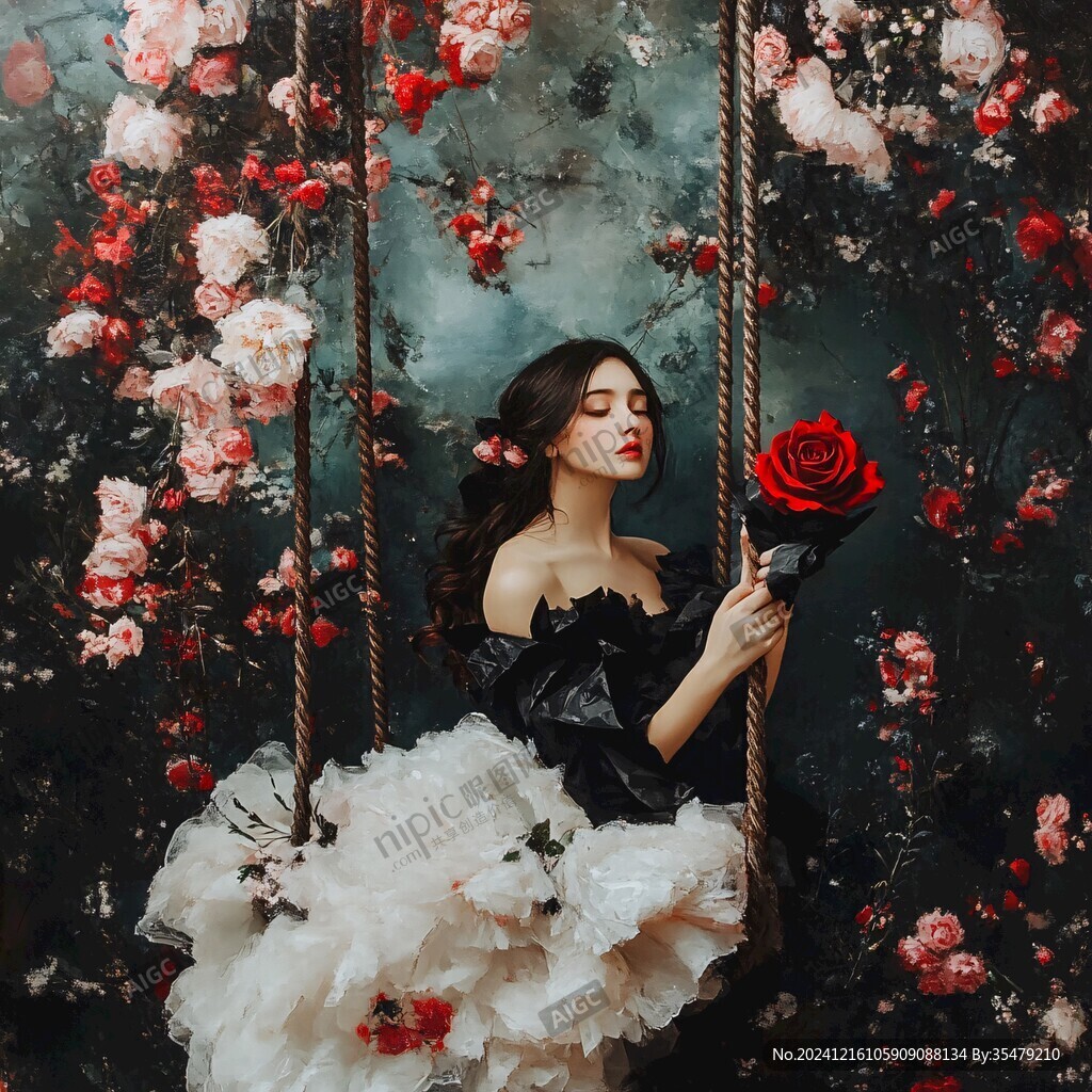 玫瑰花少女
