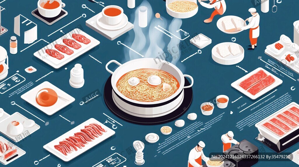 火锅插画设计