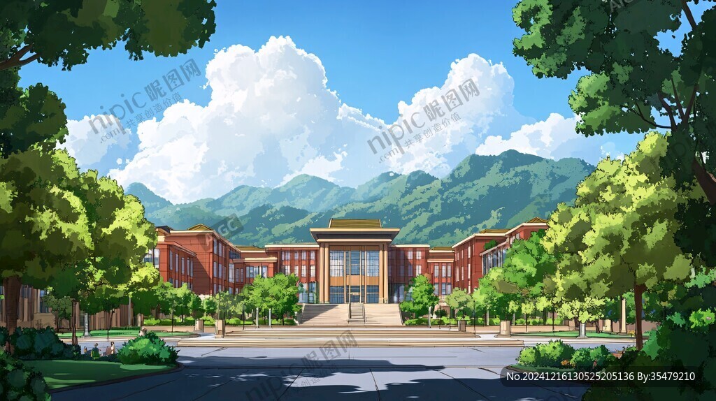 西北工业大学旅游插画