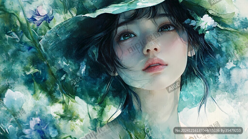 唯美少女与花系列