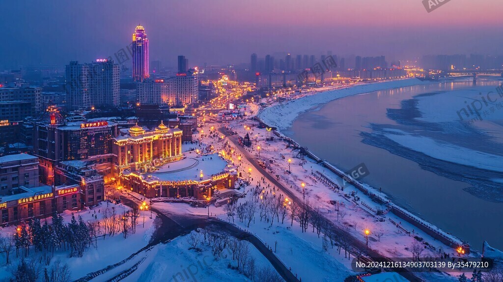 雪后松花江
