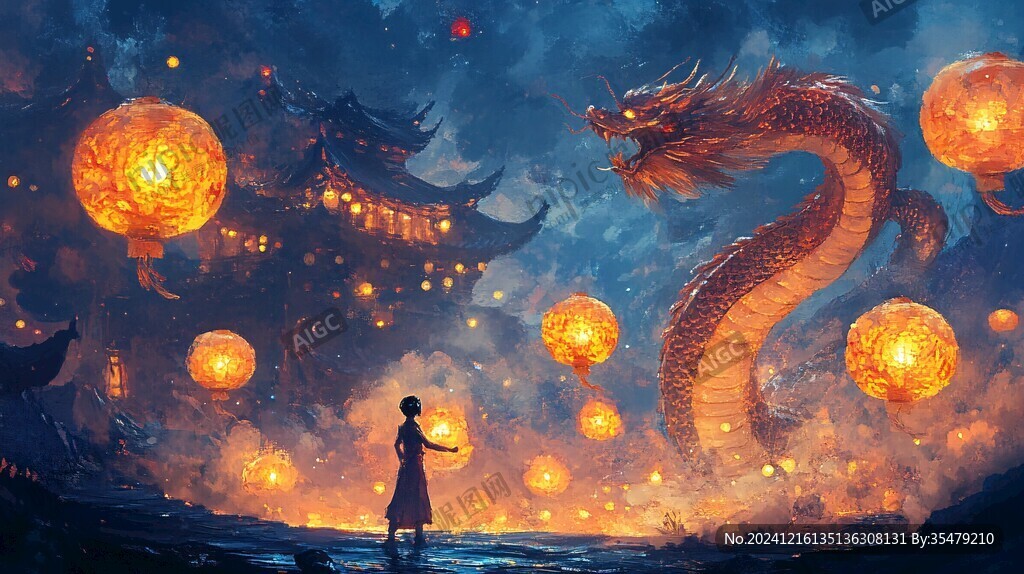 龙年横版插画