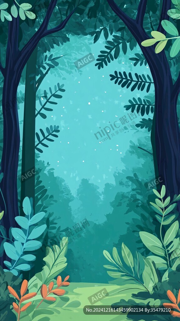 植树节绿色森林背景