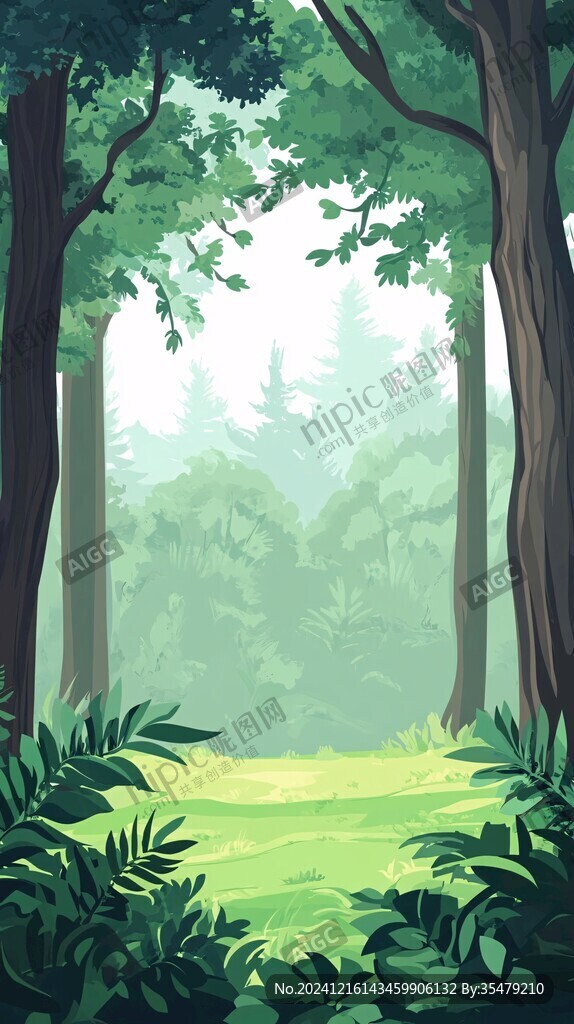 森林背景插画