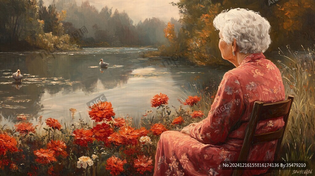唯美人物油画