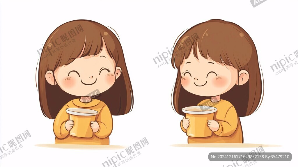 喝奶茶男孩女孩