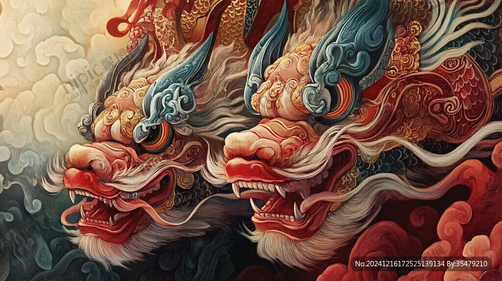 醒狮包装插画