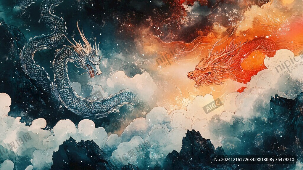 龙年横版插画