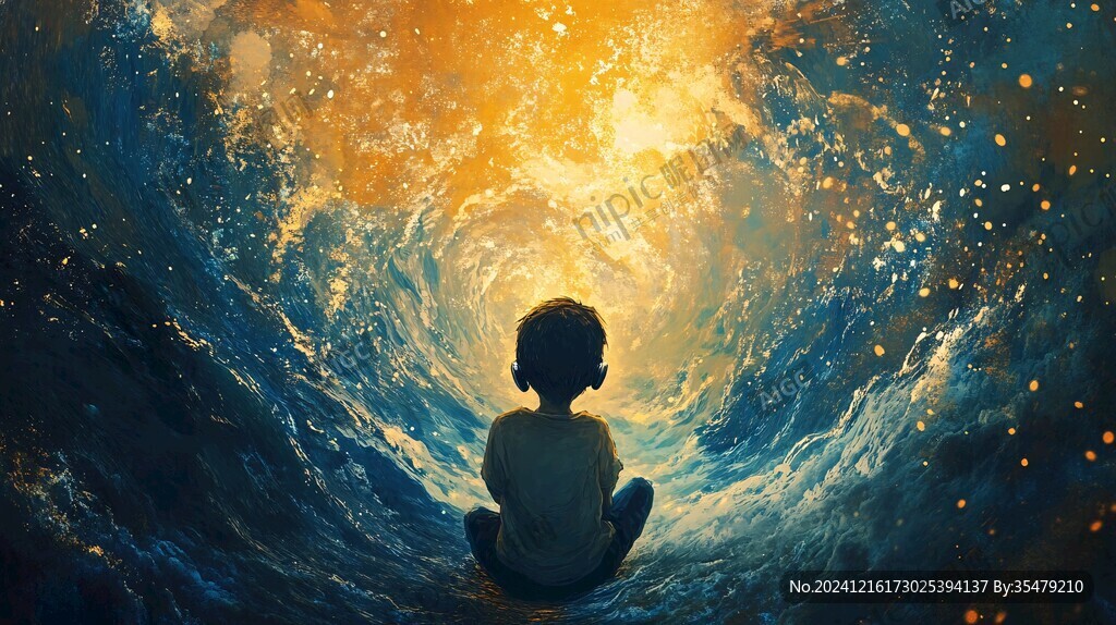 星辰大海男孩背影