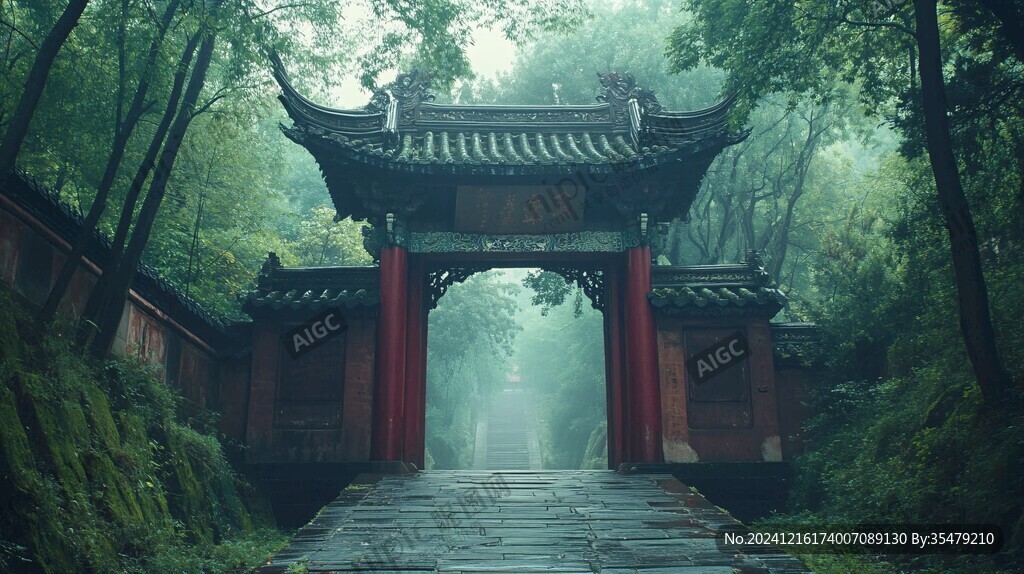雨后的古隆中