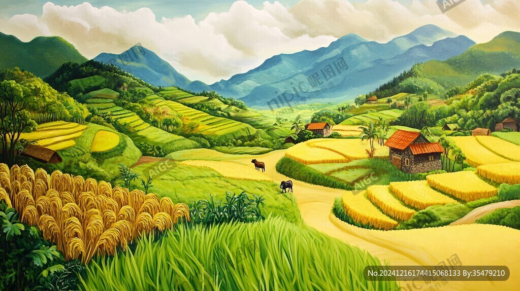 乡村田园插画