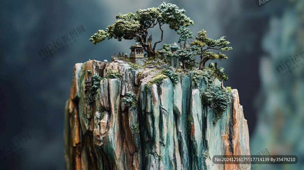 微缩假山盆景