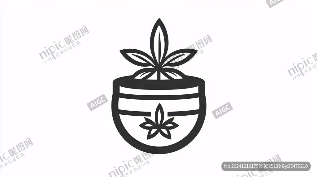 花盆标志设计