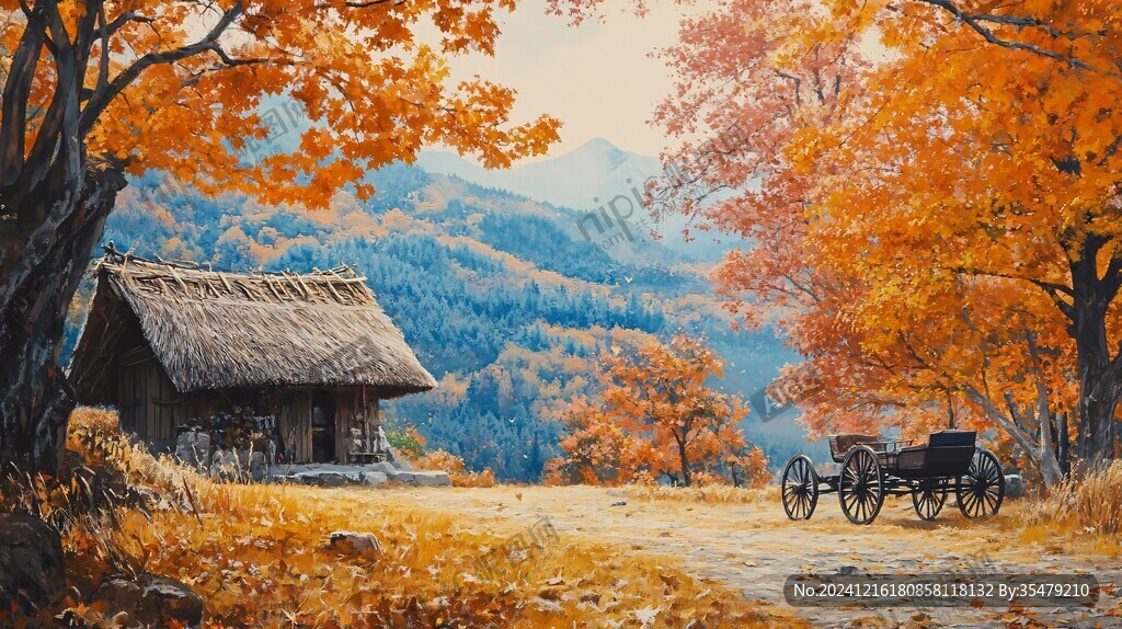 唯美秋天场景