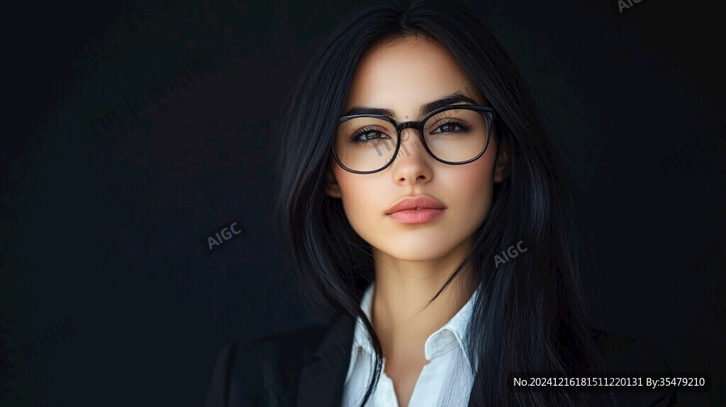 戴眼镜的年轻女教师