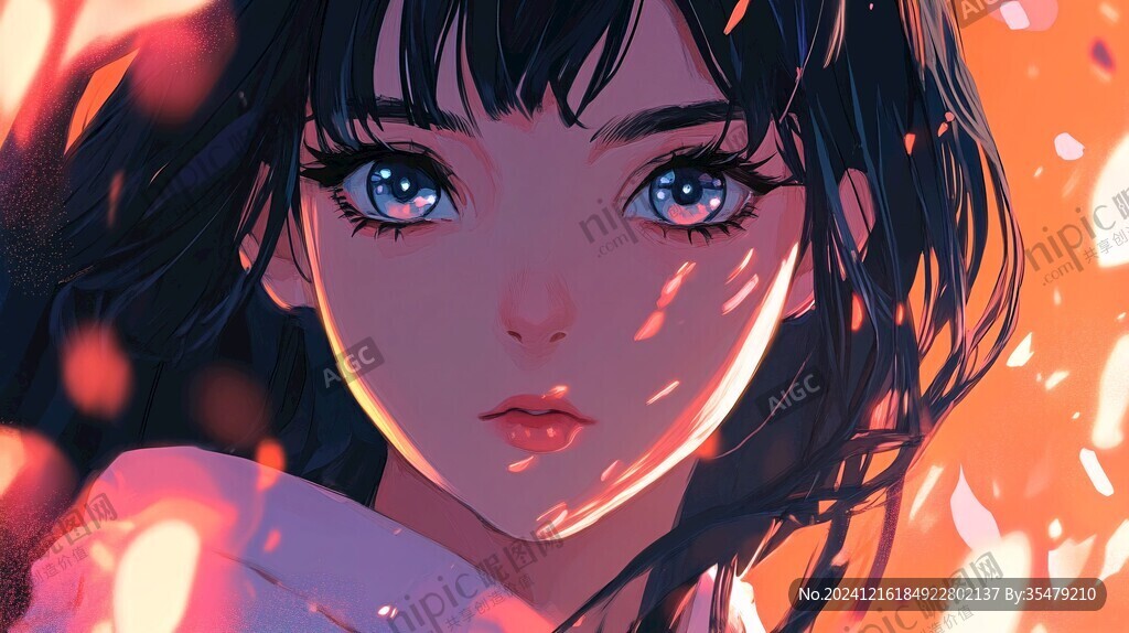 日系美女插画