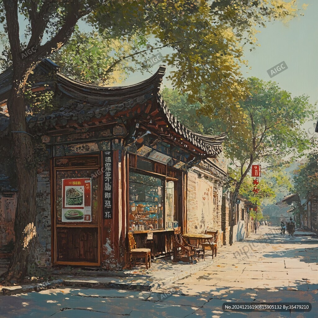 古街插画
