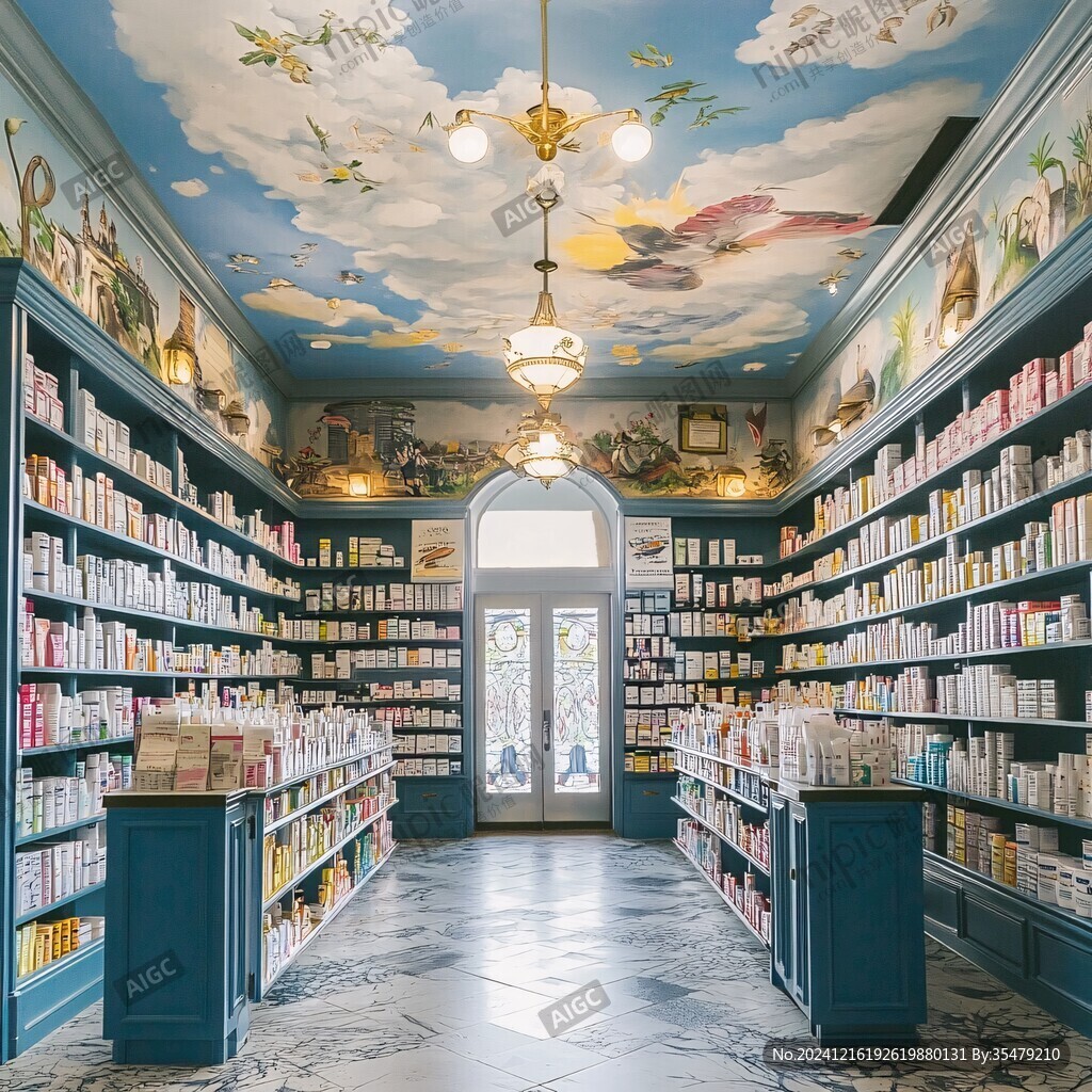 图书店艺术壁画