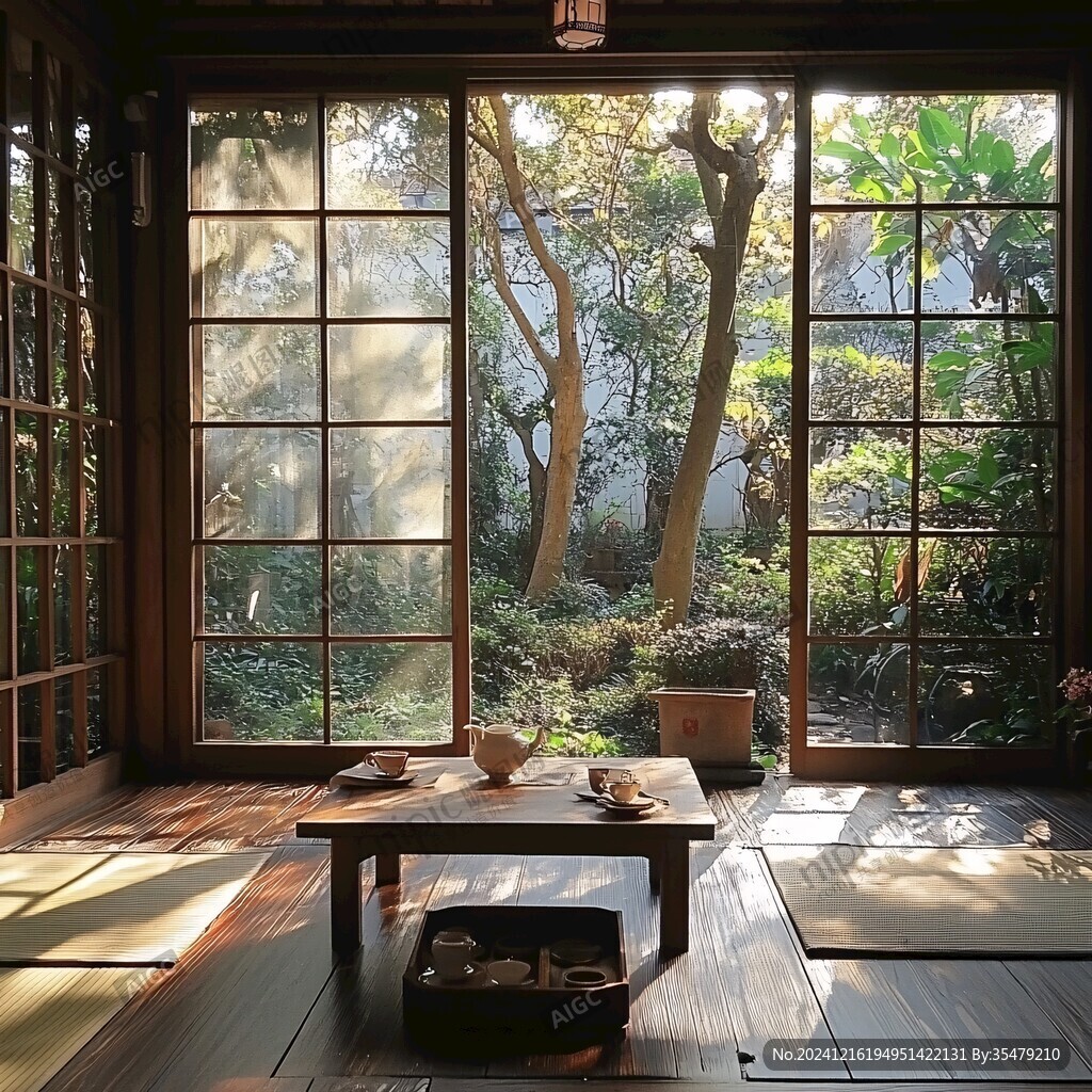 茶室木窗