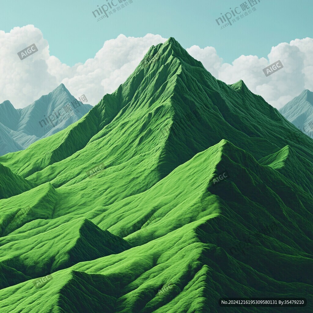 绿色概念山体