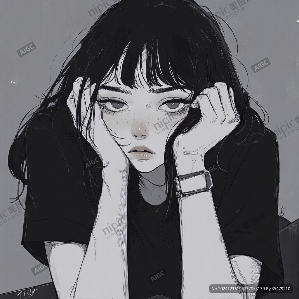 插画少女头像