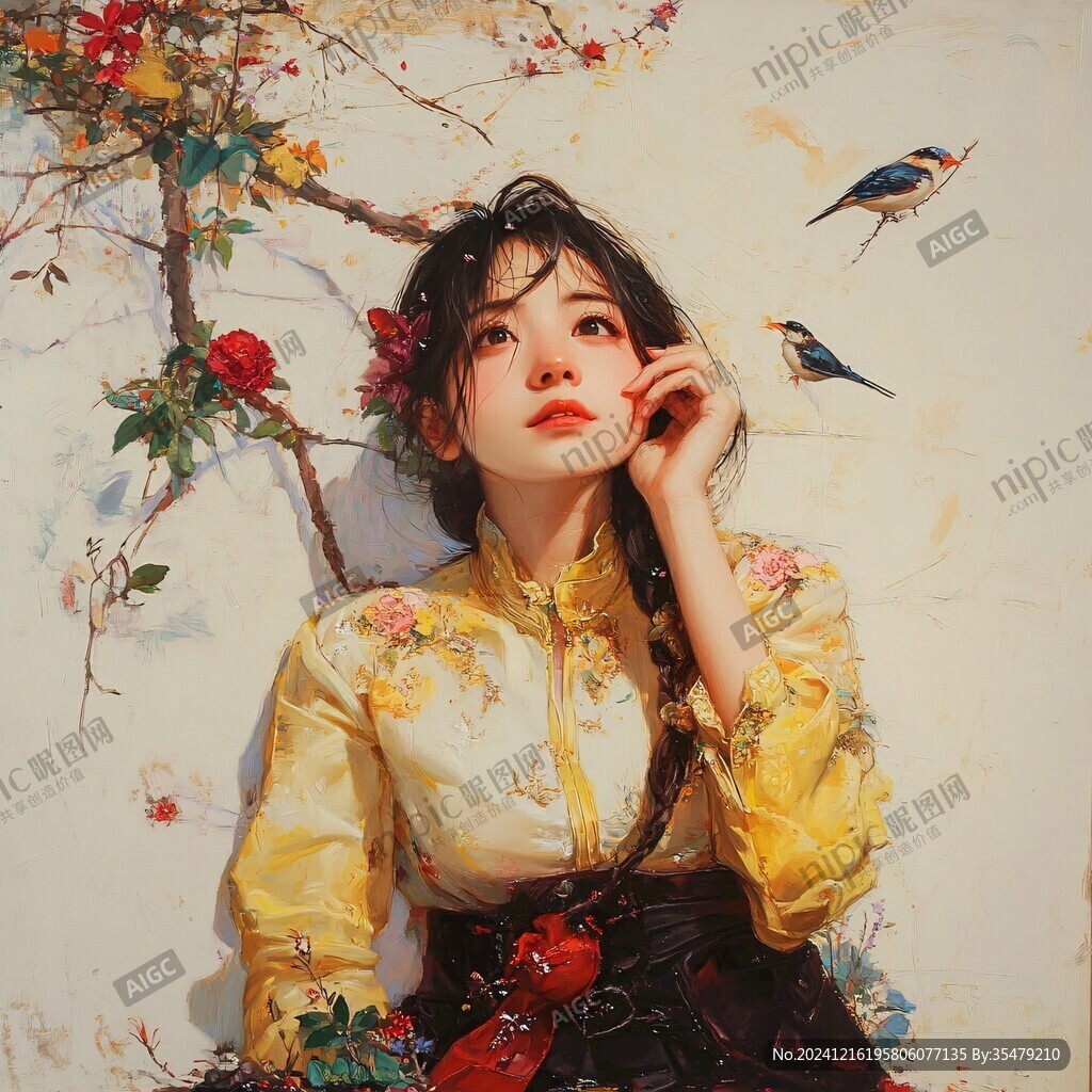 花鸟少女