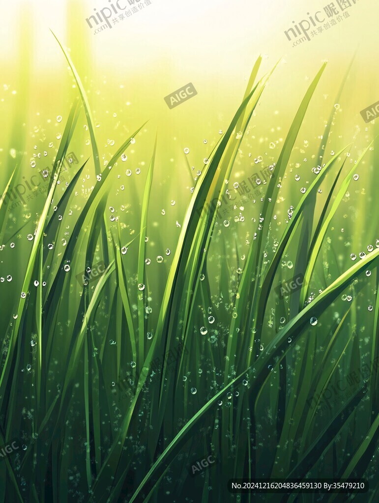 草尖上露水