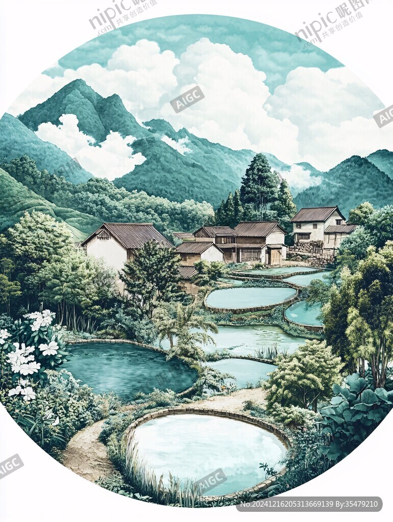 弇山园插画