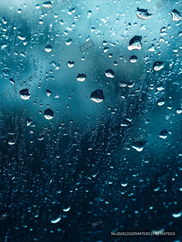 水珠朦胧雨滴