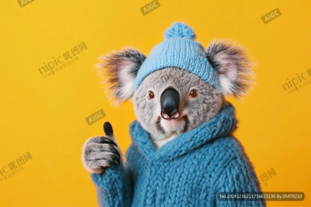穿披风的考拉形象
