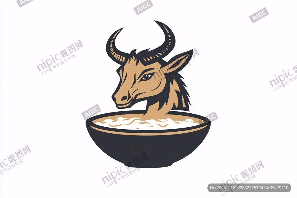 卡通羊肉面logo