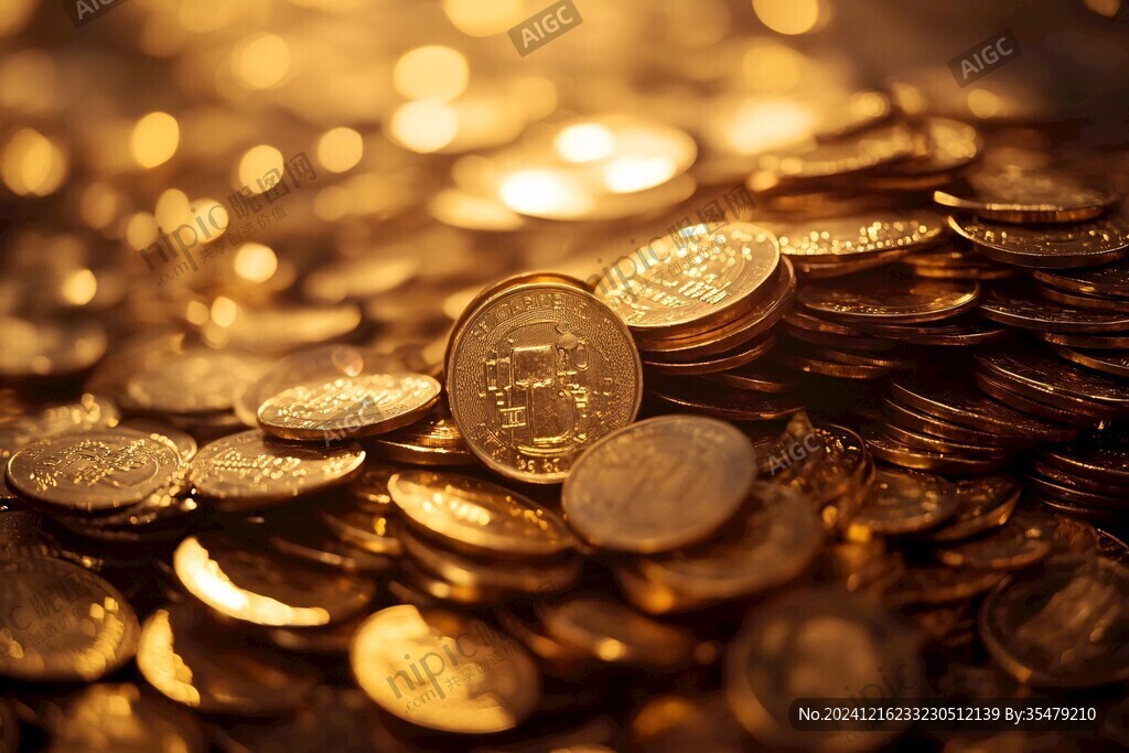 金色钱币金钱多多