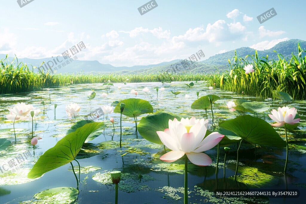 荷花大场景