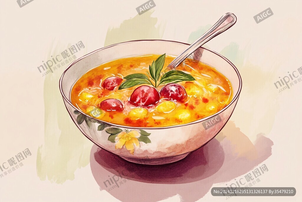 疙瘩汤插画
