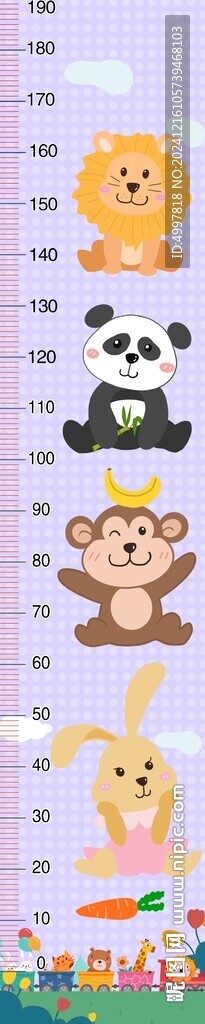身高贴 成长贴 幼儿园墙贴纸
