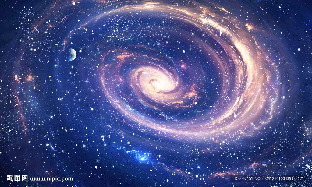 蓝色漩涡星空背景