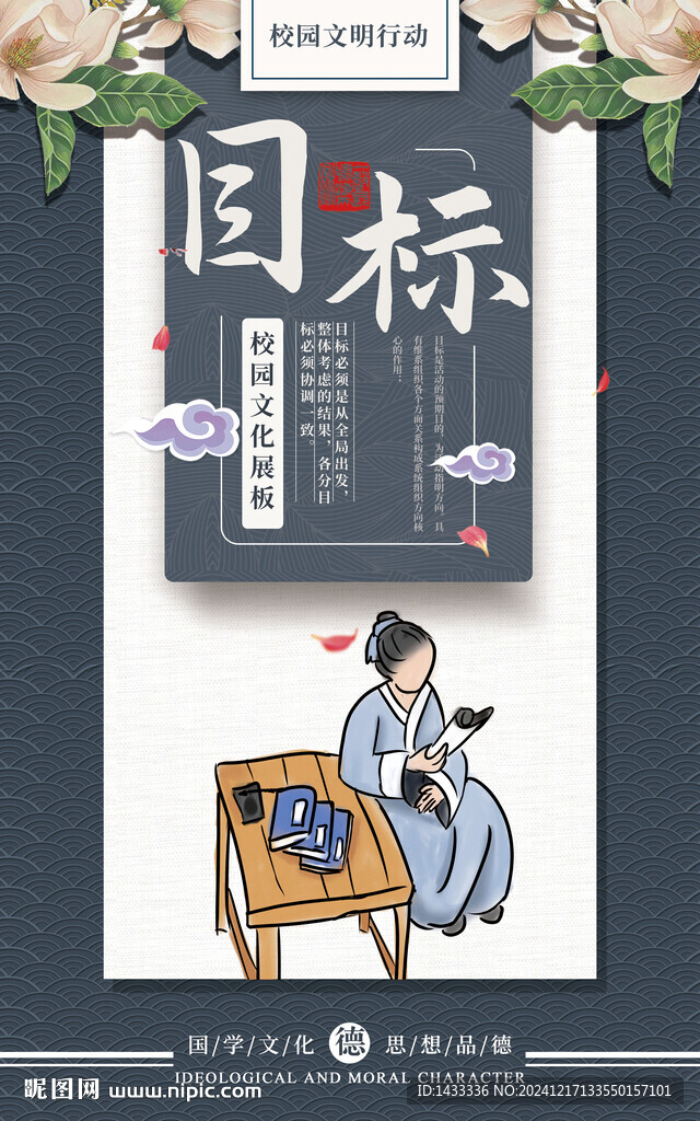 国学文化展板目标